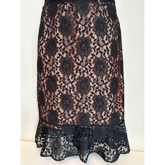 Laundry by Shelli Segal Black Label lace dress black cocktail dress Size 8 - Picture 4 of 7